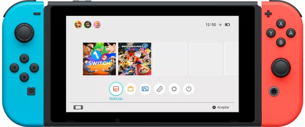 Nintendo Switch - Menú home